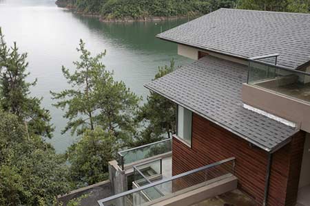 dassoXTR fused bamboo siding used on the villa exterior