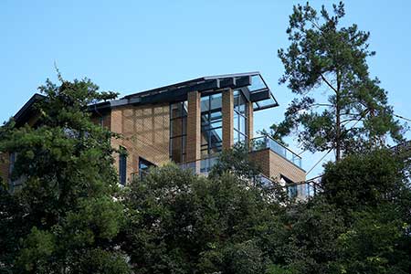 dassoXTR fused bamboo siding used on the villa exterior