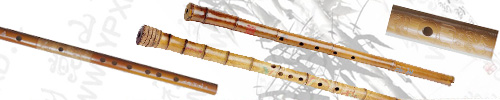 Flutes made from bamboo.